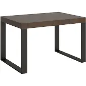 Itamoby Uittrektafel 120/380x90 cm, uitvoering Tecno-noot, met antracietkleurige poten