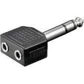 Goobay 6.35 mm jack splitter | V ↔ M | (Stereo, 3-polig)