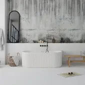 Ideavit Ligbad half vrijstaand archtec rock 170x80x63 cm wit