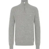 Kronstadt Trui ' KSDoors half Zip ' lichtgrijs