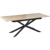 Beliani FINLEY - Uitschuifbare eettafel - Lichtbruin - MDF
