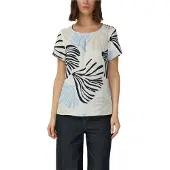 s.Oliver Black Label Blouse crème / blauw / grijs / zwart