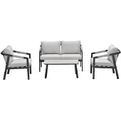 Garden Impressions Milou loungeset 4-delig - donker grijs