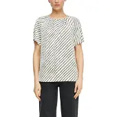 Comma Blouse crème / zwart