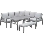 Garden Impressions Cameron lounge dining set 4-delig rechts - valley sand