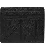 Calvin Klein Etui 'Full-grain RFID Zip Cardholder' zwart