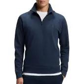 BOSS Heren Sweater Fleece Ritssluiting Navy (XXL), Blauw, Casual, Katoen, Marineblauw 50468926