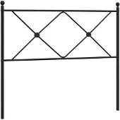 vidaXL Vervangend hoofdbord 107 cm metaal zwart