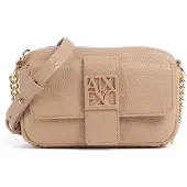 Armani Exchange Dames Mini schoudertas met beige logo (OSFA), Casual, Polyester XW000324AF11902U6149