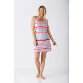 Hajo Roze blauw gestreept nachthemd | Maat 48/50