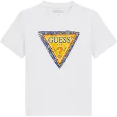 GUESS Shirt blauw / geel / zwart / wit