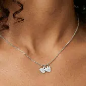 Yoursurprise Initialen ketting - Hart - Zilver - 2 st