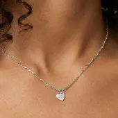 Yoursurprise Initialen ketting - Hart - Zilver - 1 st