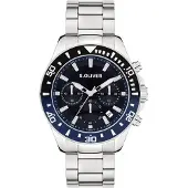 s.Oliver Analoog horloge 'Modern & Zeitlos' nachtblauw / donkerblauw / zilver