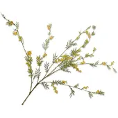 Silk-ka Kunstbloem-Zijden Bloem Mimosa Tak Geel-Groen 122 cm