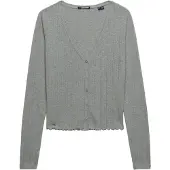 Superdry Gebreid vest 'Athletic Essential' grijs gemêleerd