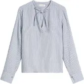 Marc O'Polo Blouse donkerblauw / wit
