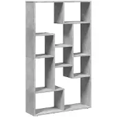 vidaXL Boekenkast 72x20x120,5 cm bewerkt hout betongrijs