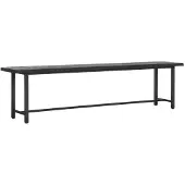 DTP Home Bench Beam BLACK,47x190x35 cm, 3 cm recycled teakwood top