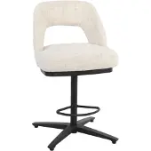 Tower Living Caldes Barstoel - fabric Ted 24 off-white (draaibaar)
