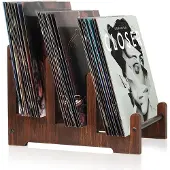 Retro platenrek - elegant design - 1 stuk - hout