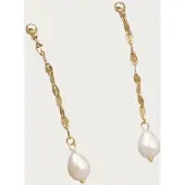 Yehwang White Pearl Drop - Oorbellen - Stainless Steel