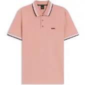BOSS Heren Polo Paddy roze (L), Casual, Katoen, Korte mouwen 50469055