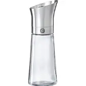 CrushGrind Kala Big, peper- en zoutmolen, zilverkleurig, transparant, glas, keramisch, 126 mm