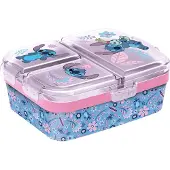 Stor Disney's Stitch Kinderlunchbox Pink Jungle – Broodtrommel met 4 vakken voor kinderen vanaf 4 jaar - Vaatwasserbestendig & BPA-vrij - Lichtblauw/Roze