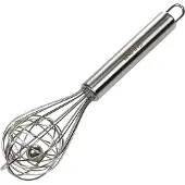 King Hoff Garde met Bal - 21 cm Snelklopper - Roestvrijstalen Sausgarde voor Eiwit, Slagroom en Beslag - Garde - Keukengereedschap