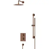 Maxaro Radius Regendouche Inbouw | Glanzend koper 25 cm Regendouche Thermostatisch