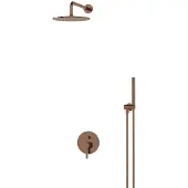 Maxaro Radius Regendouche Inbouw | Glanzend koper 25 cm Regendouche Eéngreeps
