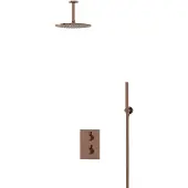 Maxaro Radius Regendouche Inbouw | Glanzend koper 25 cm Regendouche Thermostatisch