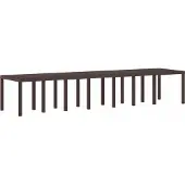 vidaXL Tuin eettafelset met kussens 17 st Bruin PP