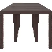 vidaXL Tuintafel, bruin, 400 x 100 x 73 cm, polyrotan
