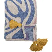 Bloomingville - Arlie Throw - Blue - Recycled Cotton