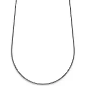 Lucleon Essentials | 2 mm Gunmetal Zwarte Ketting met Vierkante Venetiaanse Schakels