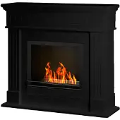 DIVINA FIRE Cambridge -ethanolhaard, vrijstaande -ethanolhaard, zwart hout, 110 x 37 x 102 cm (hoogte)