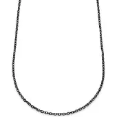 Lucleon Essentials | 4 mm Gunmetal Zwarte Ketting met Kabelschakels