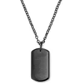 Lucleon Zwarte ID-Ketting met Dogtag-hanger