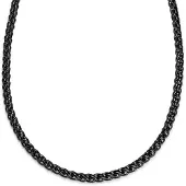 Lucleon Essentials | 8 mm Gunmetal Zwarte Ketting met Tarweschakels