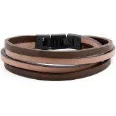 Lucleon Donker- en Lichtgekleurde Roy Dubbele Wikkelarmband