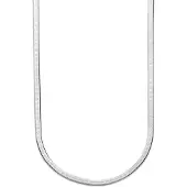 The Jewelry Collection Zilver Gerhodineerde Collier plat 3 1333852