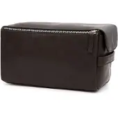 Lucleon Montreal XL Bruine Leren Toilettas