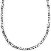 Lucleon Essentials | 8 mm Zilverkleurige Ketting met Figaro Schakels