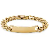 Lucleon - Heren - Roestvrij Staal Schakelarmband - Goudkleurig
