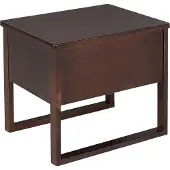 Beliani GIULIA - Bijzettafel - Donkerbruin - Dennenhout