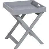 Beliani CHESTER - Bijzettafel - Grijs - MDF