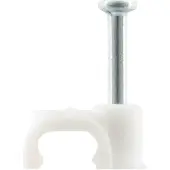 Q-Link Kabelclip | | 6 mm (20 stuks, Plat, Wit)