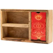 Ancient Wisdom Tarotdoos met Drie Vakken en Kaarthouder